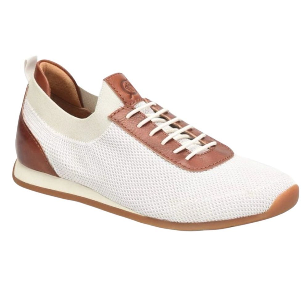 Born Barrett White Bourbon‎ Knit Combo Men’s Shoe Sneaker Size 9.5